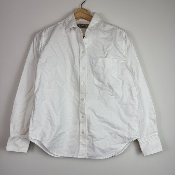 Everlane The Japanese Oxford Long Sleeve Button Down Shirt White 00 - Picture 2 of 8